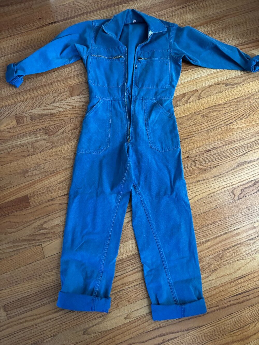 Vintage Blue French Cotton Coveralls 1970's A Must Have! In GREAT CONDITION!!